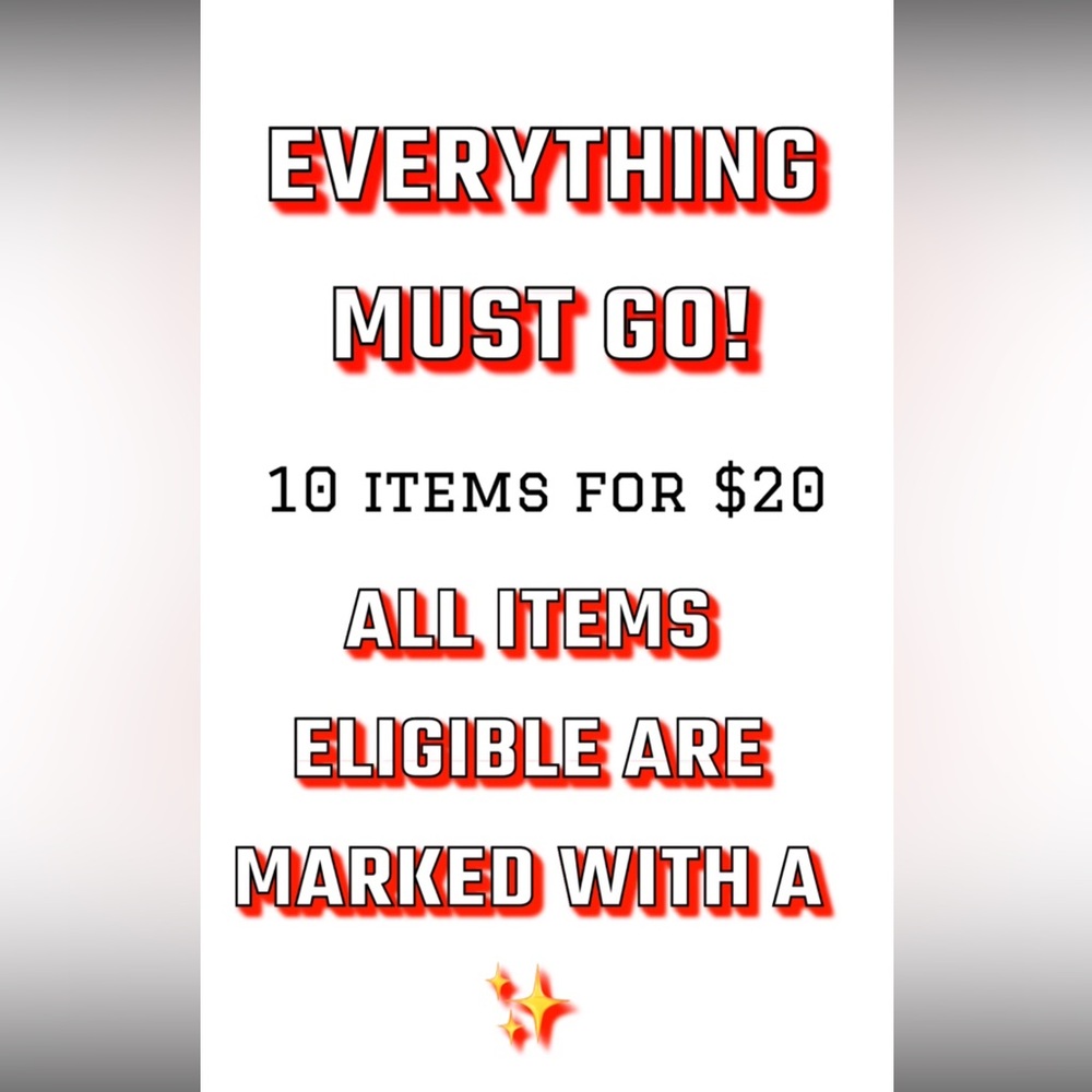 Closet clean out sale!